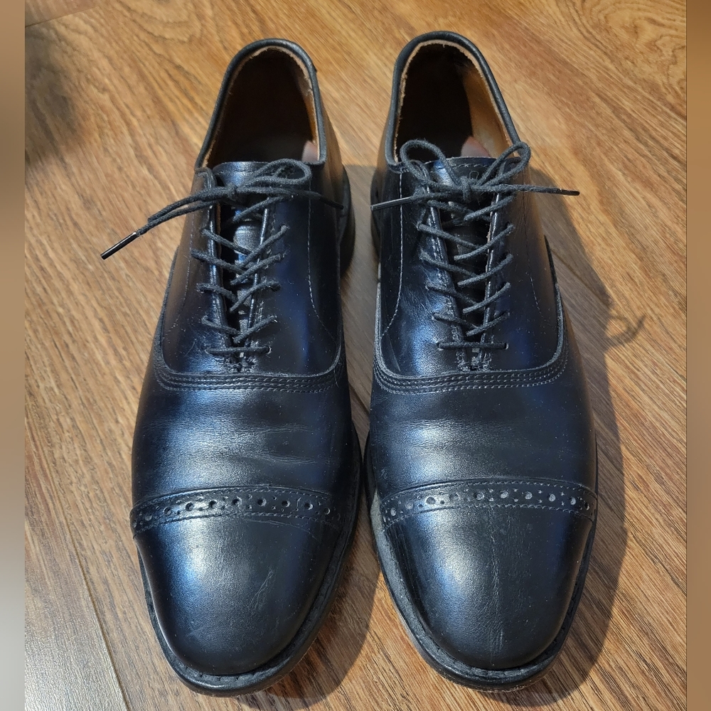 Allen Edmonds Fifth Avenue Black Leather Cap-Toe Dress Shoes Mens Size 8D
